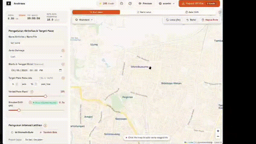 Anstrava FIT Generator preview